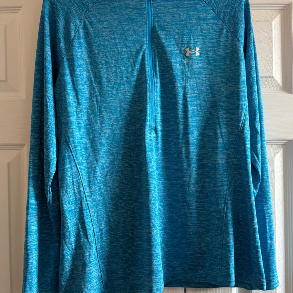 Under Armour Blue Quarter-Zip Pullover Heatgear Women’s Size XL